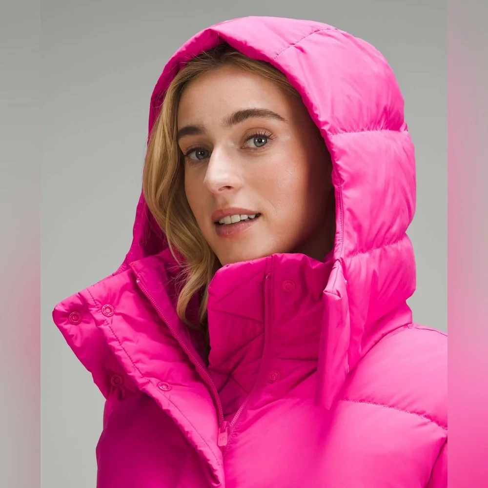 NWT ✨ RARE Lululemon Wunder Puff Cropped Jacket Sonic Pink Size 10‎